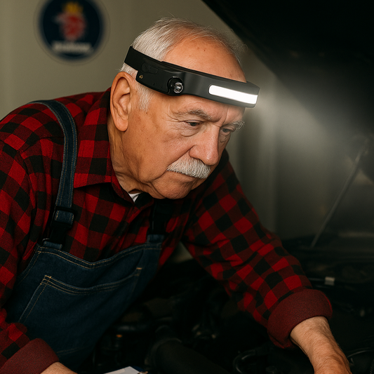 Pannlampan Kenneth - Uppladdningsbara LED-pannlampor med rörelsesensor, lätta och vattentäta